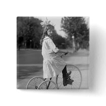 Antique Tricycle Girl, 1913 Pinback Buttons