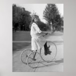 Antique Tricycle Girl, 1913 Print