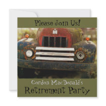 Antique Truck Retirement Party Invite