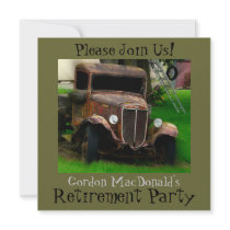 Antique Truck Retirement Party Invite