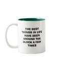 antique truck, THE BEST THINGS IN LIFE HAVE BEE... mugs