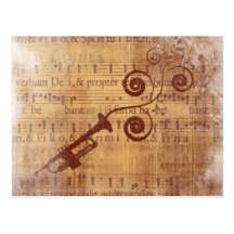 Antique Trumpet Post Cards