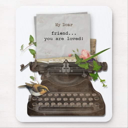 Antique Typewriter Customizable Mousepad