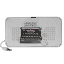 Antique Typewriter Travelling Speakers