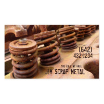 Antique Vehicle  Engine Scrap Metal Biz Business Cards
