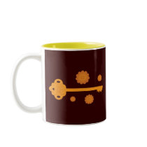 Antique Victorian Brass Key Coffee Mug