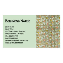 Antique Victorian William Morris Rose Vine Trellis Business Card Template