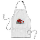 Antique Vintage Collector RED car Apron