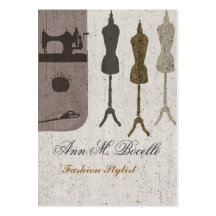 Antique Vintage Fashion Mannequin Bust Business Cards