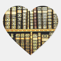 Antique Vintage Leather books Pattern Stickers