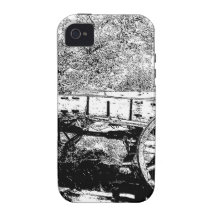 Antique Wagon in Pen and Ink Drawing Case For The iPhone 4
