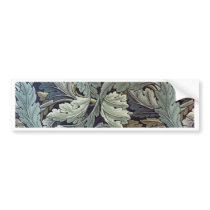 Antique wallpaper leaves bumper stickers
