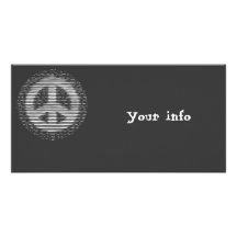 Antique Woodcut Peace Photo Card Template