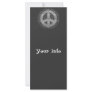 Antique Woodcut Peace Rack Card Design