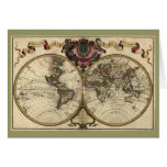 Antique World Map, 1720 (Guillaume de L'Isle) Greeting Card