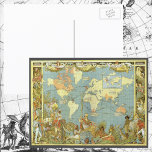 Antique World Map, British Empire, 1886