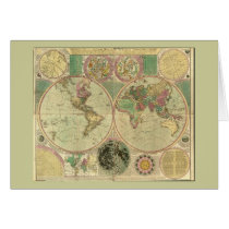 Antique World Map by Carington Bowles, circa 1780