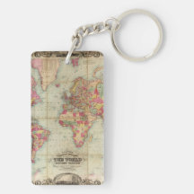 Antique World Map by John Colton, circa 1854