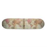 Antique World Map by John Colton, circa 1854 Skateboard Decks