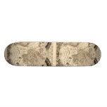 Antique World Map by Philipp Eckebrecht - 1630 Skateboard