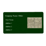Antique World Map by Sebastian Münster circa 1560 Personalised Shipping Label