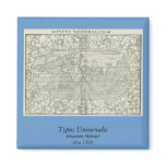 Antique World Map by Sebastian Münster circa 1560 Refrigerator Magnet