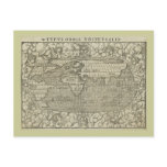 Antique World Map by Sebastian Münster circa 1560