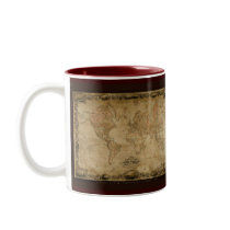 Antique World Map Mug Series