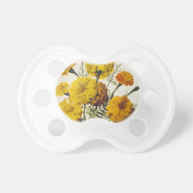Antique Yellow Flowers Baby Pacifier