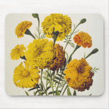 Antique Yellow Flowers Mousepad