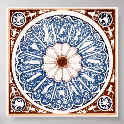Antique Zodiac Mandala Posters by ZephyrusBooks