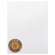 Antique Zodiac Wheel, Vintage Celestial Astrology Customized Letterhead