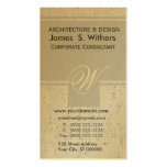 Antiqued Golden Aged  Contemporary Business Card Templates