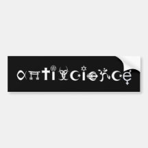 ANTISCIENCE (black) Bumper Sticker