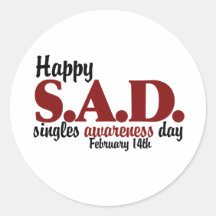 antivalentine S.A.D. Stickers
