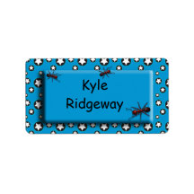 Ants - Boys school name label