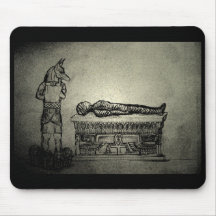 Anubis and Mummy mousepad