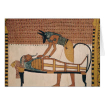 Anubis attends Sennedjem's Mummy cards