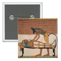 Anubis attends Sennedjem's Mummy buttons