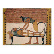 Anubis attends Sennedjem's Mummy postcards