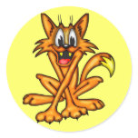 Anxious Cartoon Cat Stickers