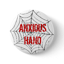Anxious Hand spider web pin