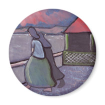 ANXIOUS TIMES FISHERWIVES WAITING FRIDGE MAGNETS