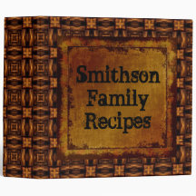 Any Name Family Recipes Leather Look Binder