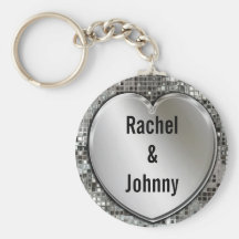 Any Names On Silver Heart Keychain
