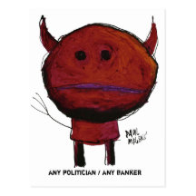 any politician / any banker postcard