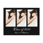 Any Year~ Black Graduation Postcard, 3 Photos postcards