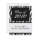 ANY YEAR Funky Black & White Graduation Invitation invitations