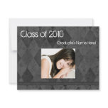 ANY YEAR Sleek Black Graduation Announcement