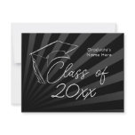 Any Year~Sleek Black Graduation Announcement